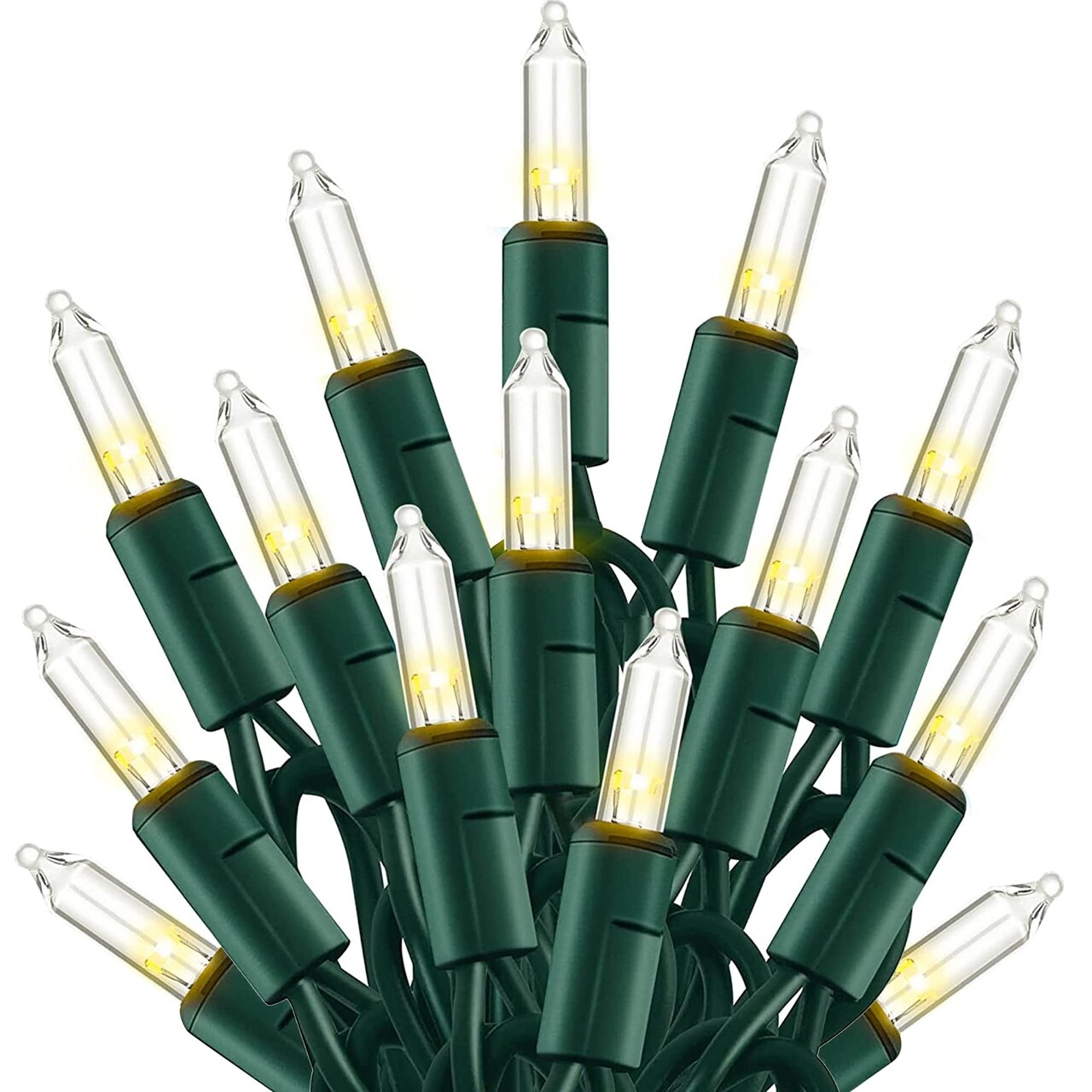 Warm White Christmas Lights Outdoor, 20FT 100 Count Incandescent Christmas Light Indoor, Waterproof Christmas Tree String Lights for Xmas Decorations